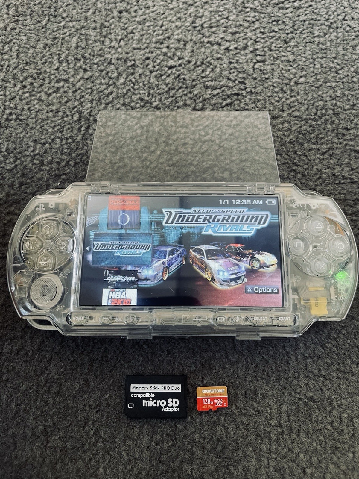 Custom Built 128GB SD Memory card for psp 1000 2000 & 3000 (Read description)