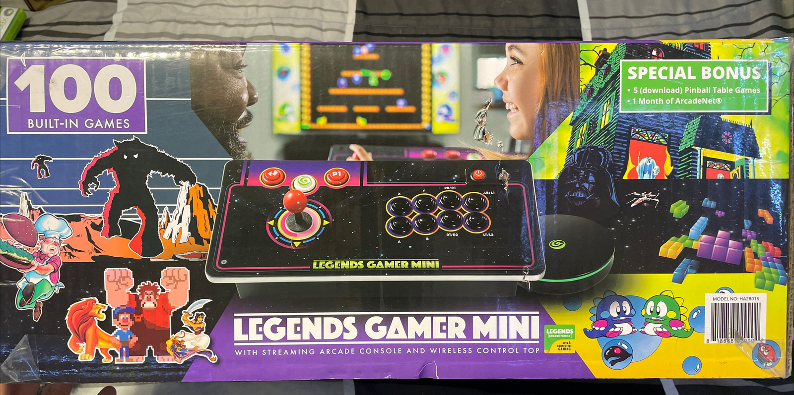AtGames Legends Gamer Mini Tabletop Console 100 Games (HA2801) NEW!