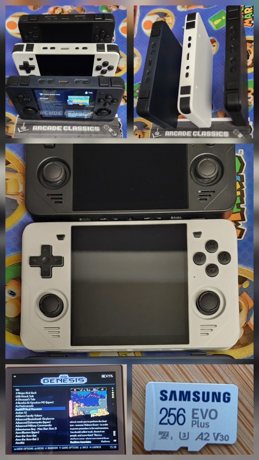 New Powkiddy RGB30 Retro 256GB SD Custom OS handheld portable gaming console