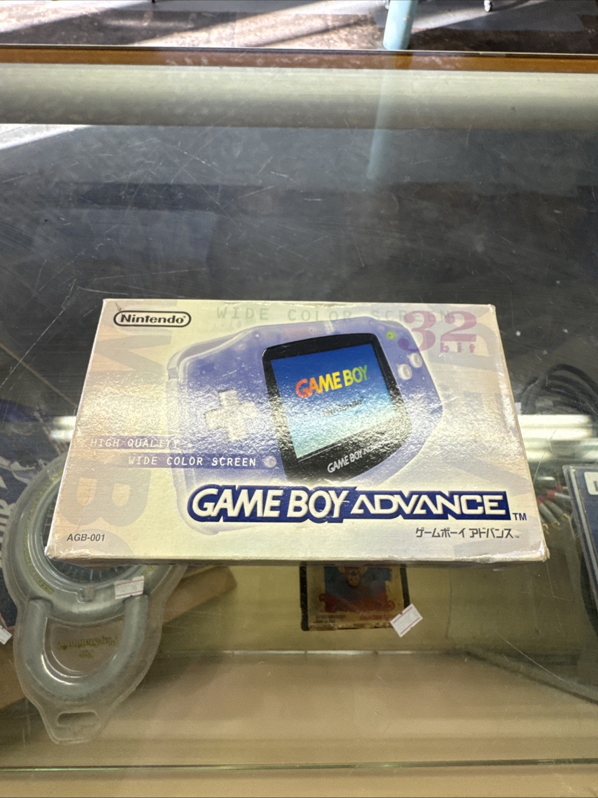 Nintendo Game Boy Advance Launch Edition Milky Blue Handheld System- Box Only