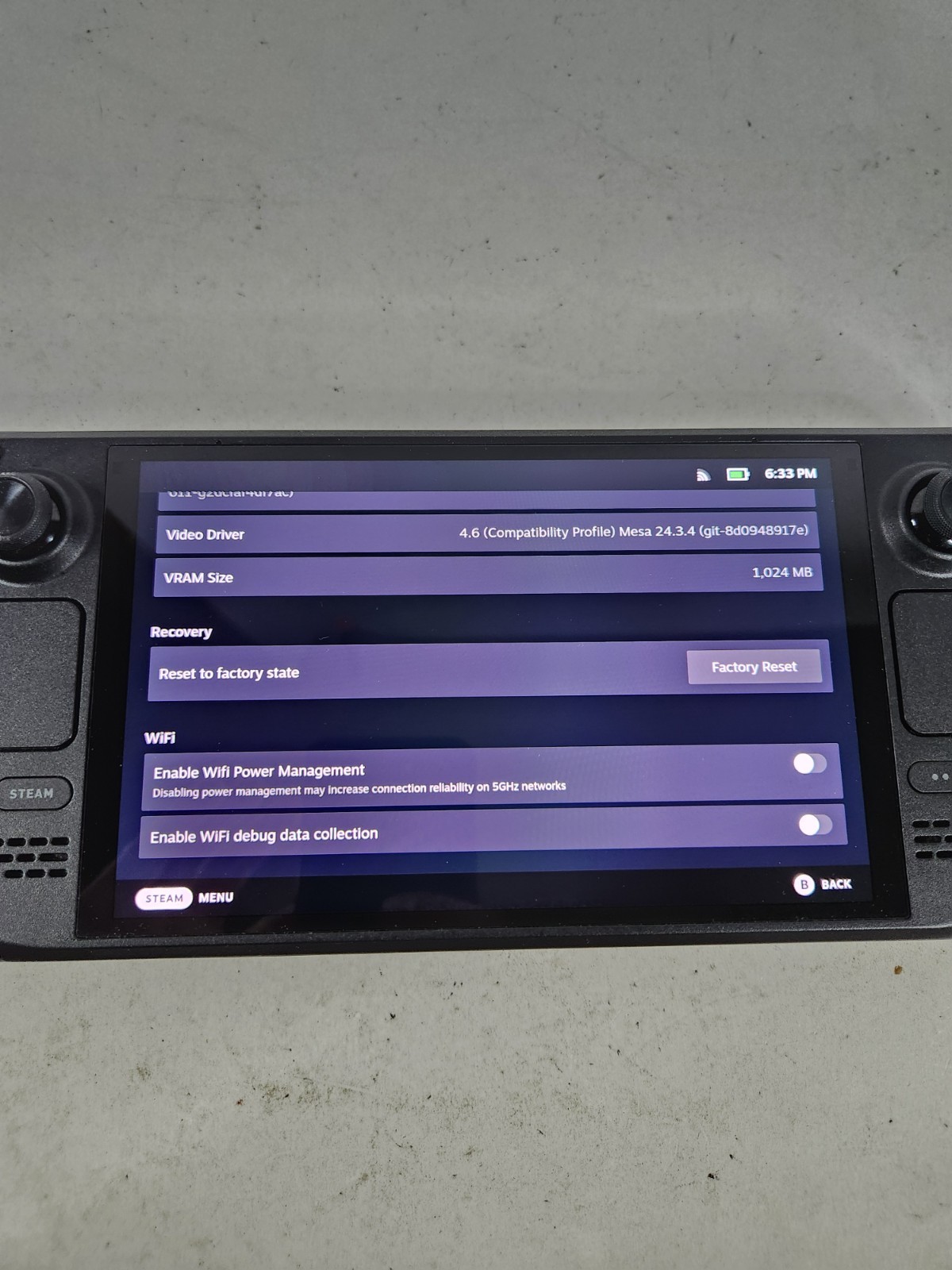 Valve Steam Deck OLED 512GB Black Handheld Console With Case Cable Reset Tested