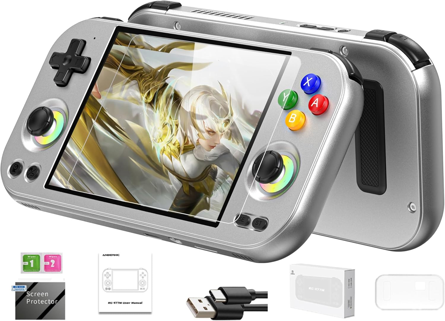 RG477M Retro Handheld Game Console , Aluminum Alloy CNC Dimensity 8300 Android14