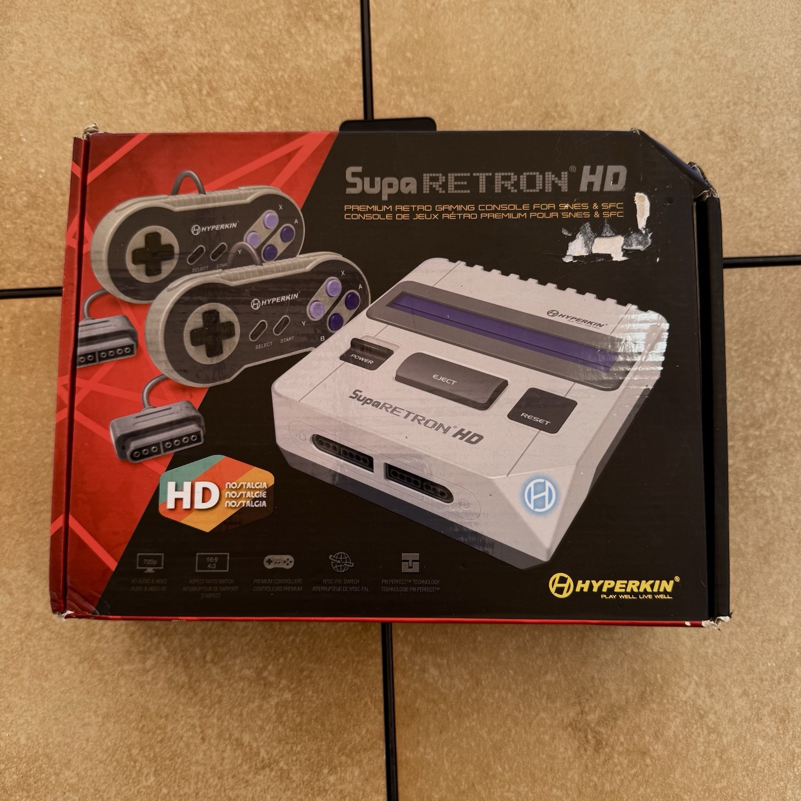 Hyperkin Supa Retron HD SNES Console Gray/Purple HDMI 720p HD M06888