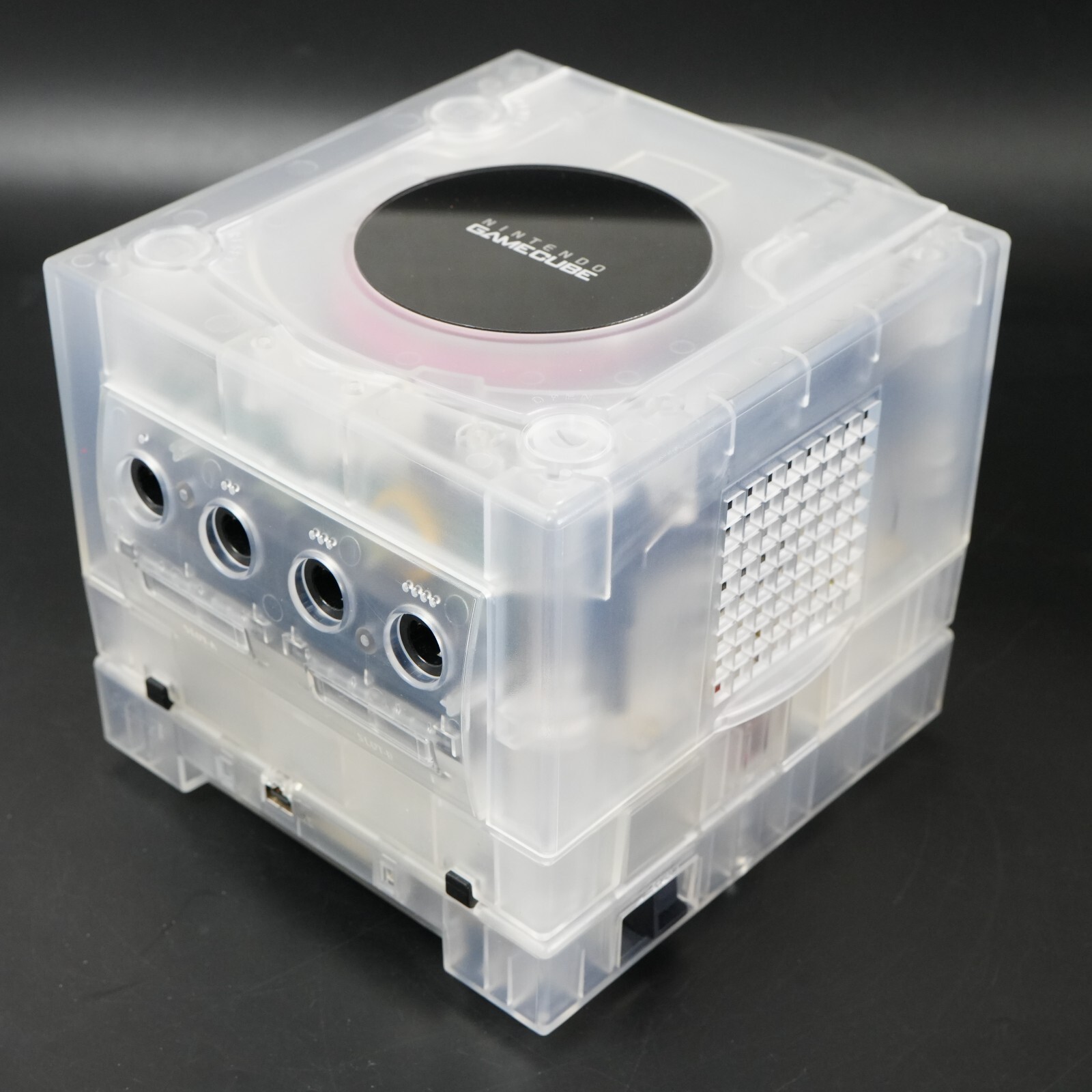 Nintendo GameCube Clear white Shell NTSC U-C/J Region Switch Mod w/GB Player