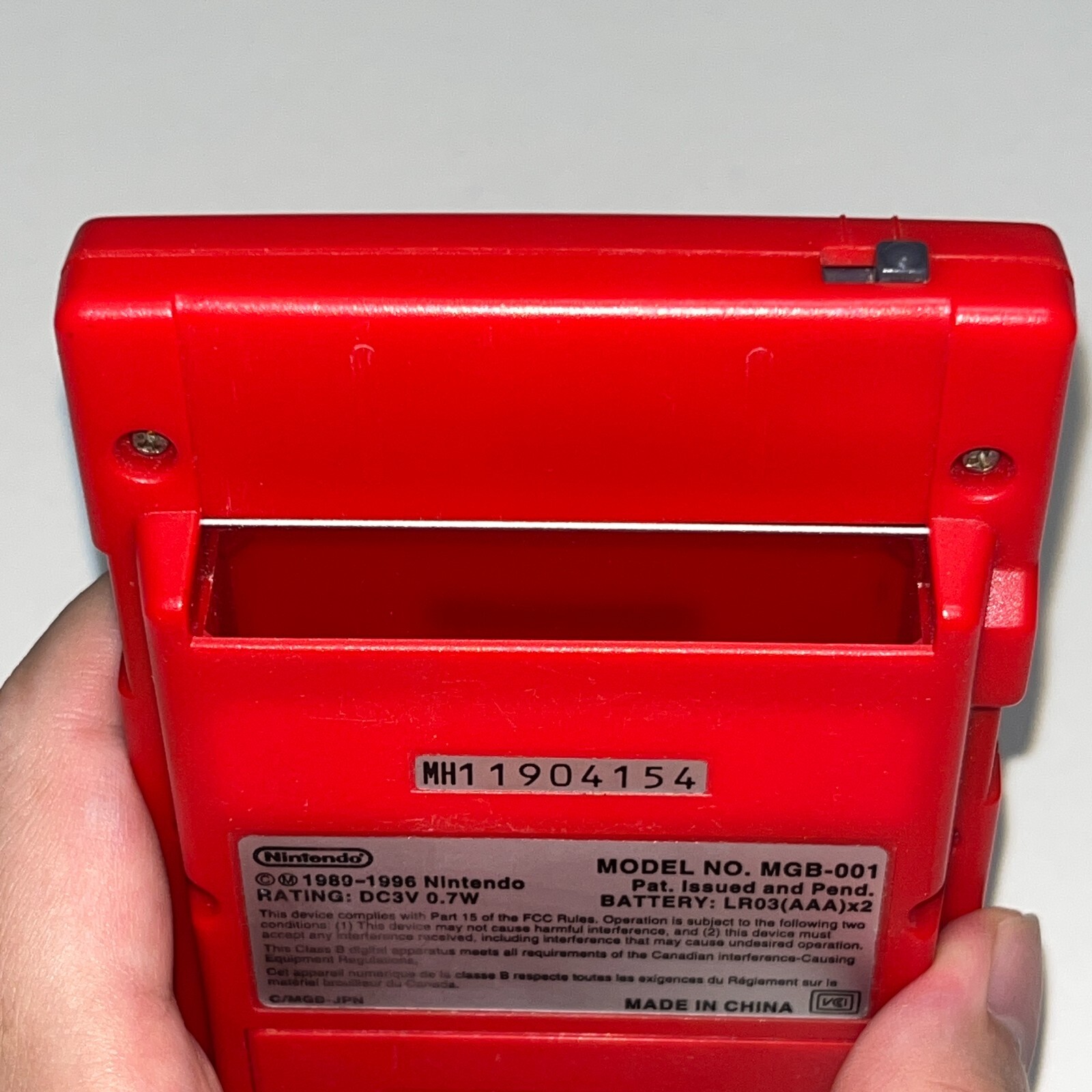 Nintendo Gameboy Pocket Red Console Only Japan GBP With AC adapter TESTED F/S