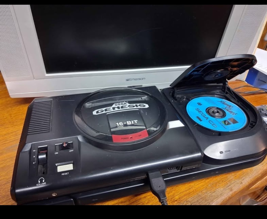 Sega Genesis Model 1 + Sega CD Model 2 Console Bundle Tested Working Well