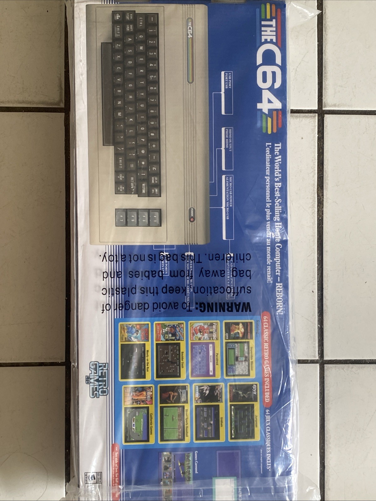 The C64 Mini Retro Console with 64 Built-In Games and Joystick