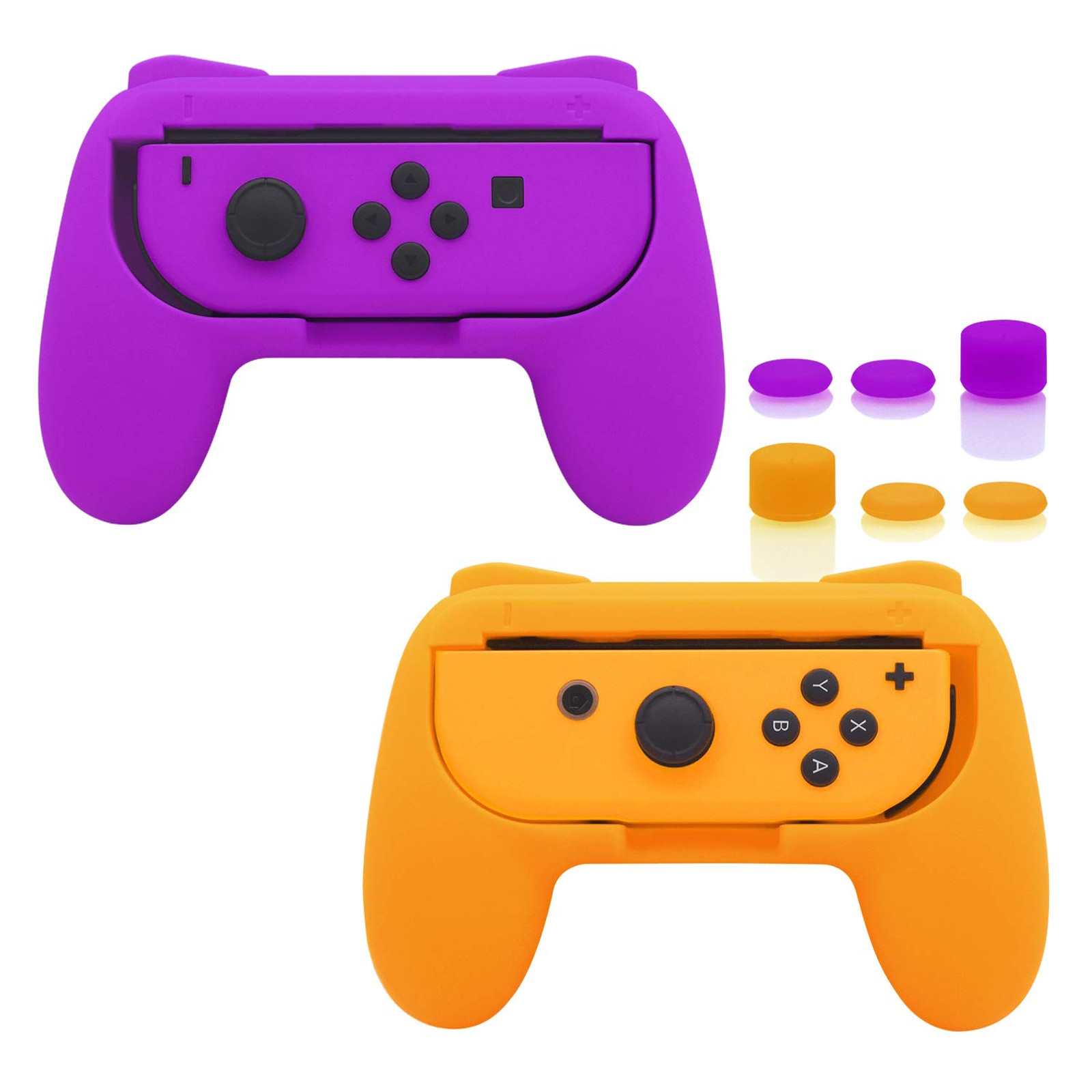 Nintendo Switch Joy Con and OLED Model Grip Kit, Wear-Resistant Rubber Handle