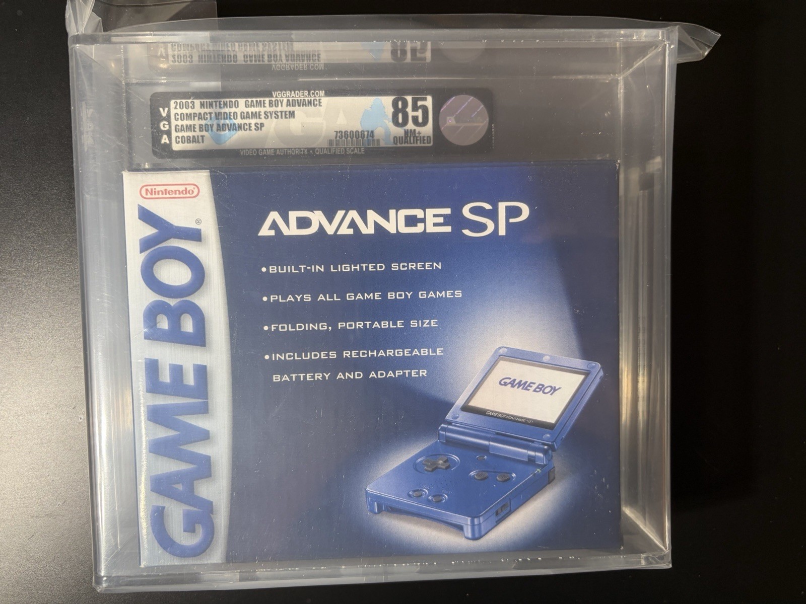 Nintendo Game Boy Advance SP GBA Console Cobalt Blue New In Box VGA 85