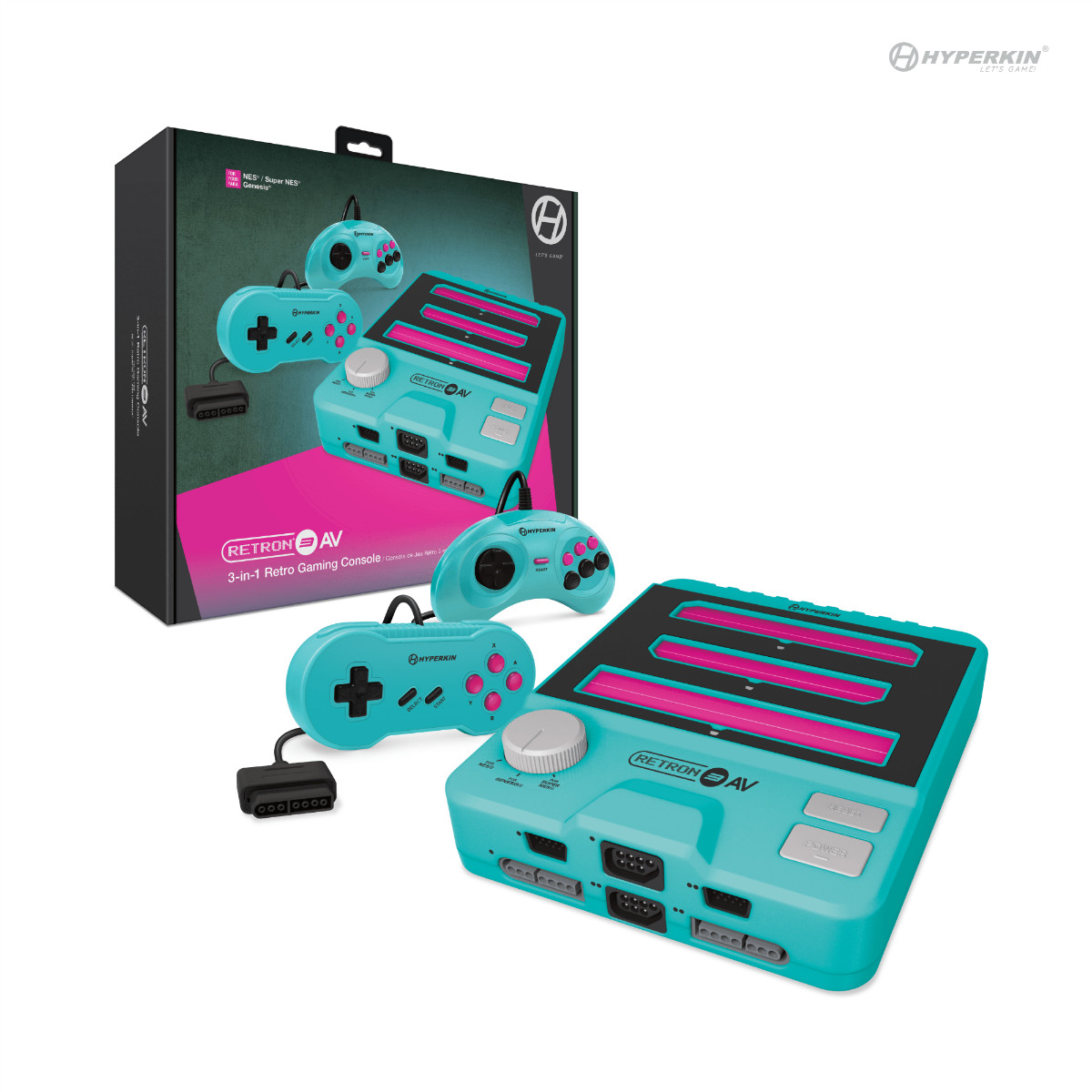 Retron 3 N3 Game System for Sega Genesis,NES,SNES AV Version New Release
