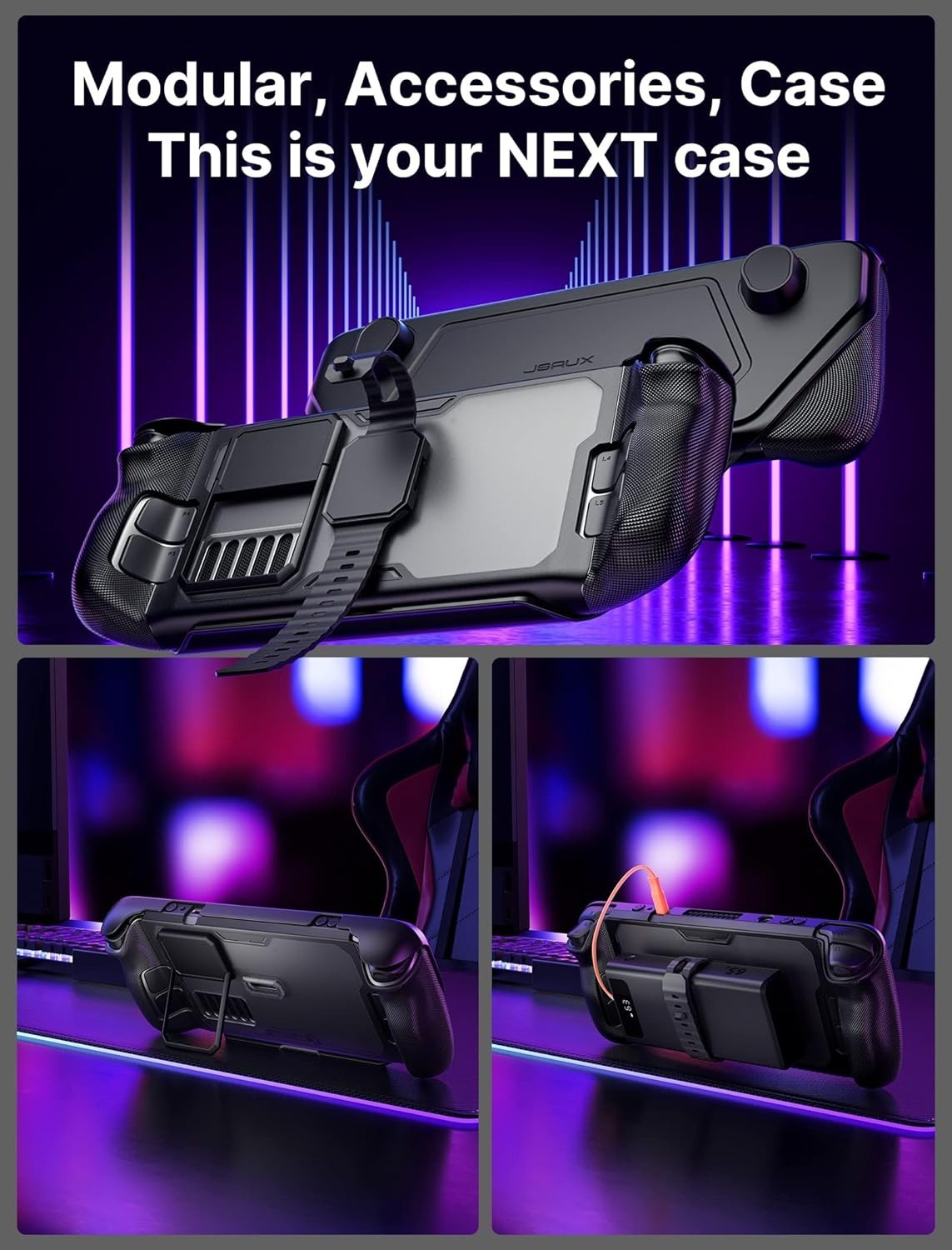 Complete ModCase for Steam Deck – 11-in-1 Docking Station and Custom Accessories