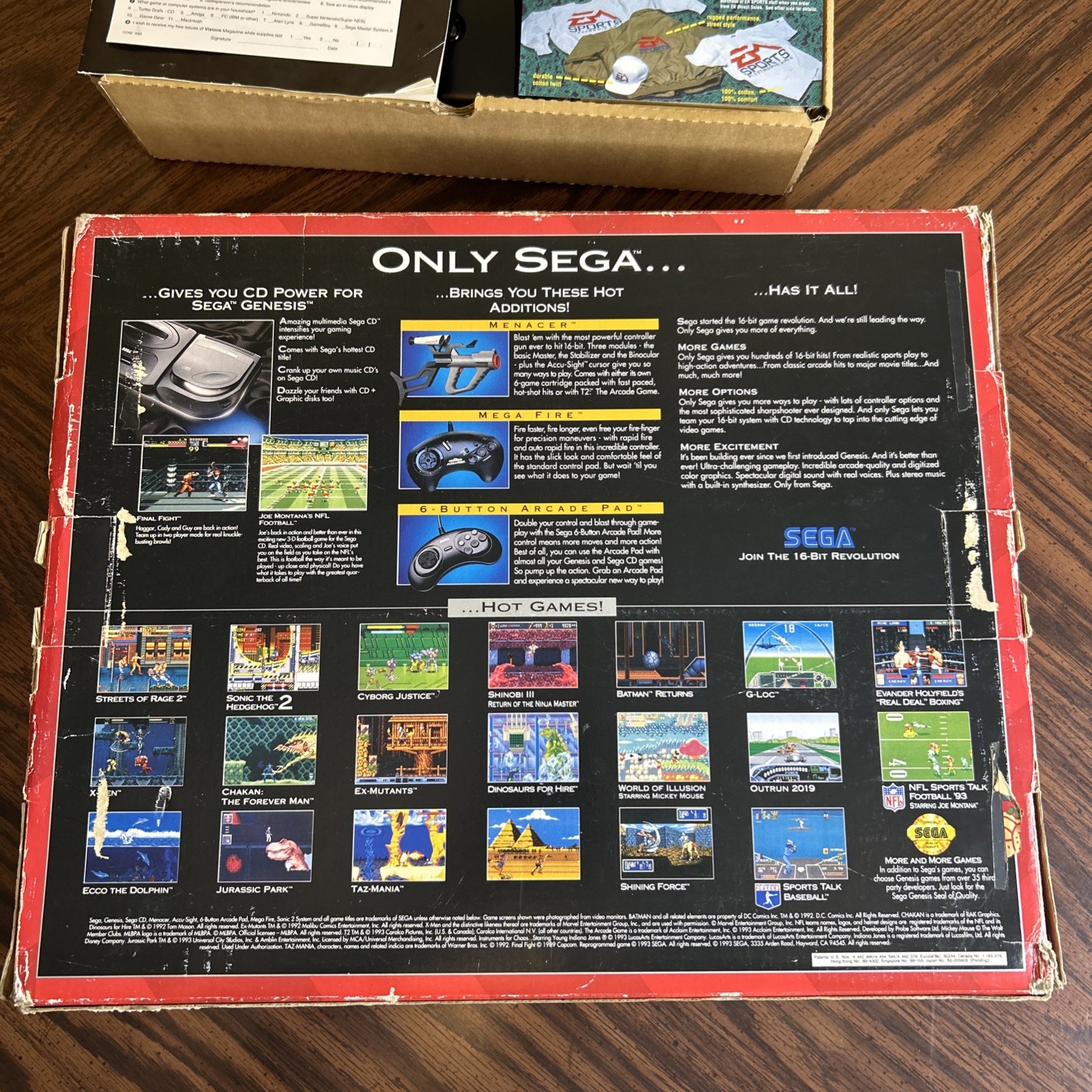 Sega Genesis Model 2 Console Complete in Box Sonic 2 Bundle Manual Reg Card Post