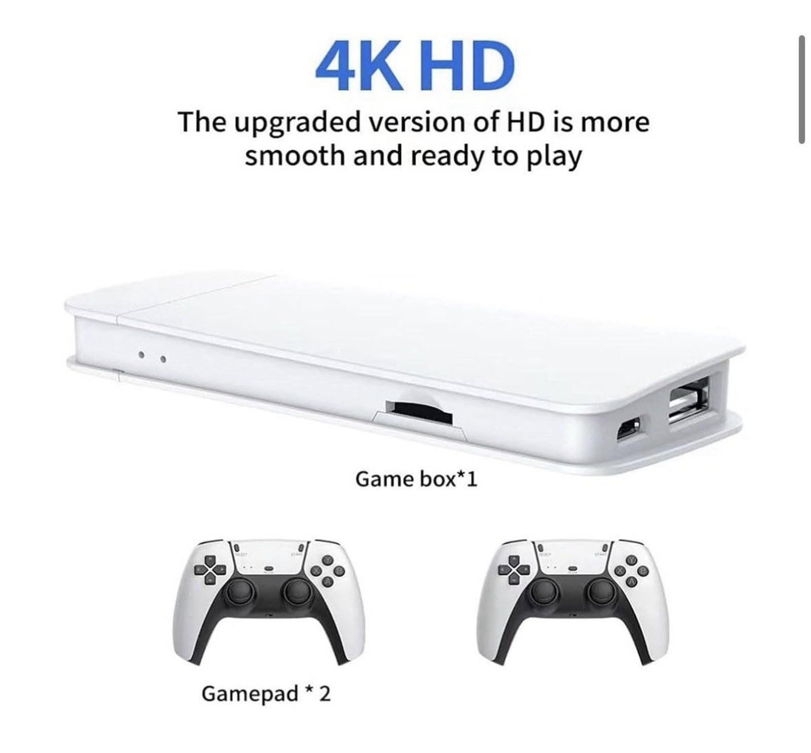 SJGAM M15 Plus Retro Video Game Console 4K HDMI Gaming Wireless 2 Controllers