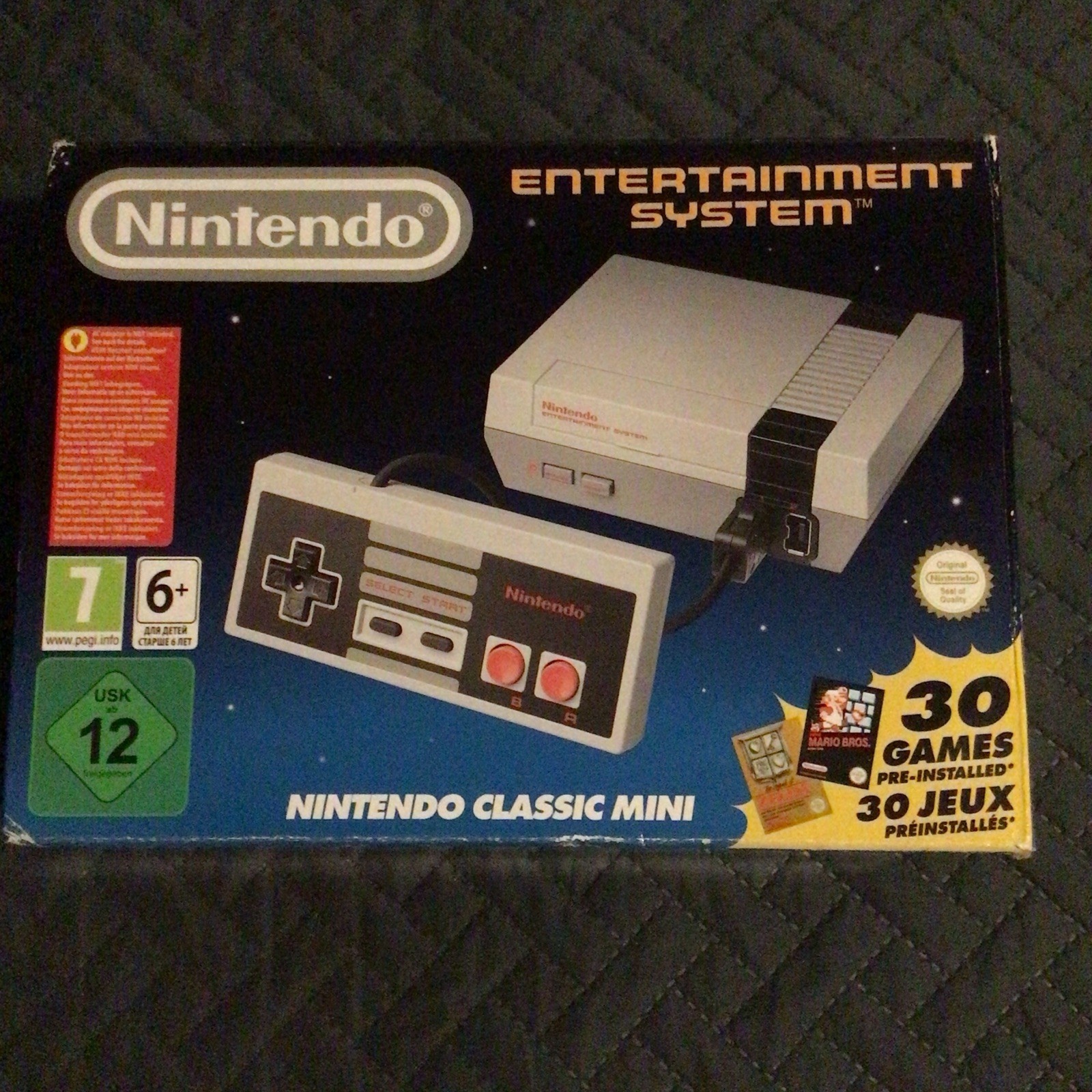 Nintendo NES Classic Mini Console Pre-Installed Games HDMI PAL 720p Gray