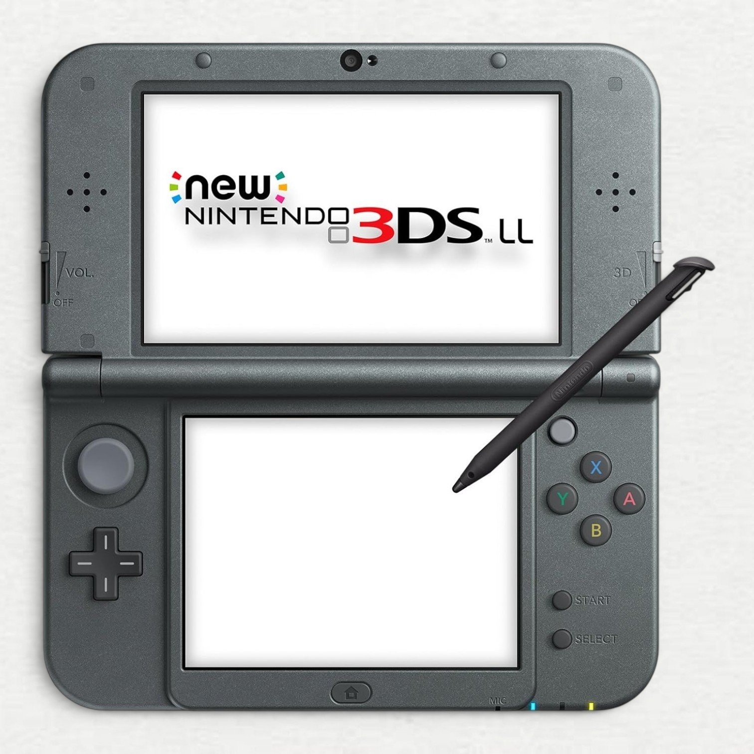 Nintendo New 3DS LL Handheld System Console Headphone Jack Metallic Black