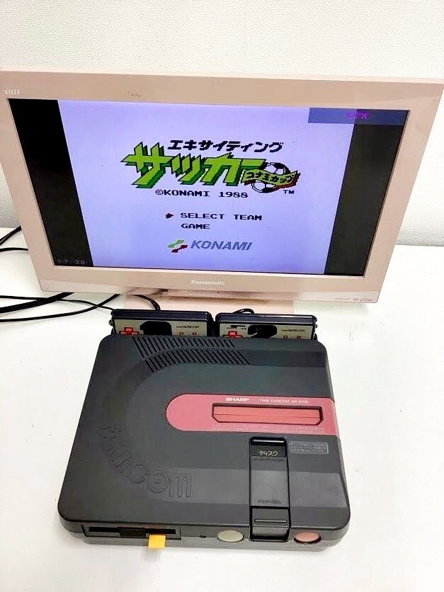 Sharp Twin Famicom AN-500B Black New Belt/tuning 044 Japan DHL 1 week to USA