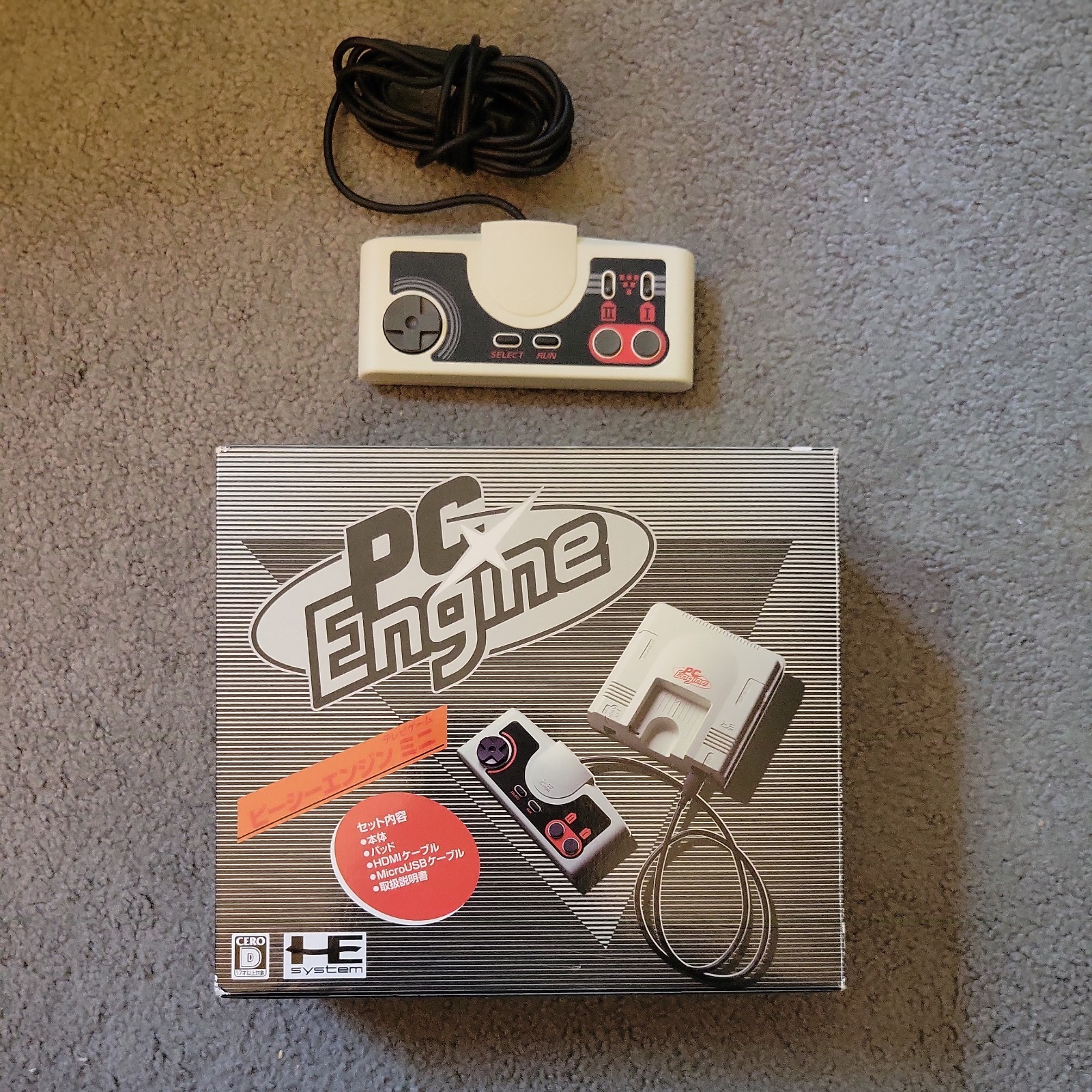 PC Engine mini Turbo GrafX Japan Konami Console with extra controller Very Rare!
