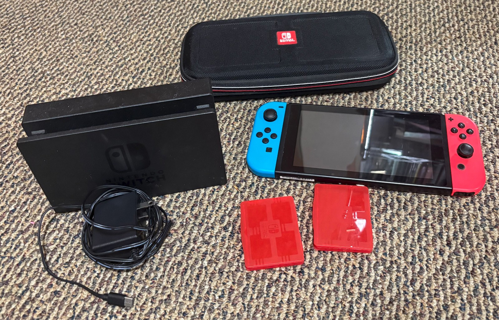 Nintendo Switch 32GB Gray Console with Neon Red and Neon Blue Joy-Con