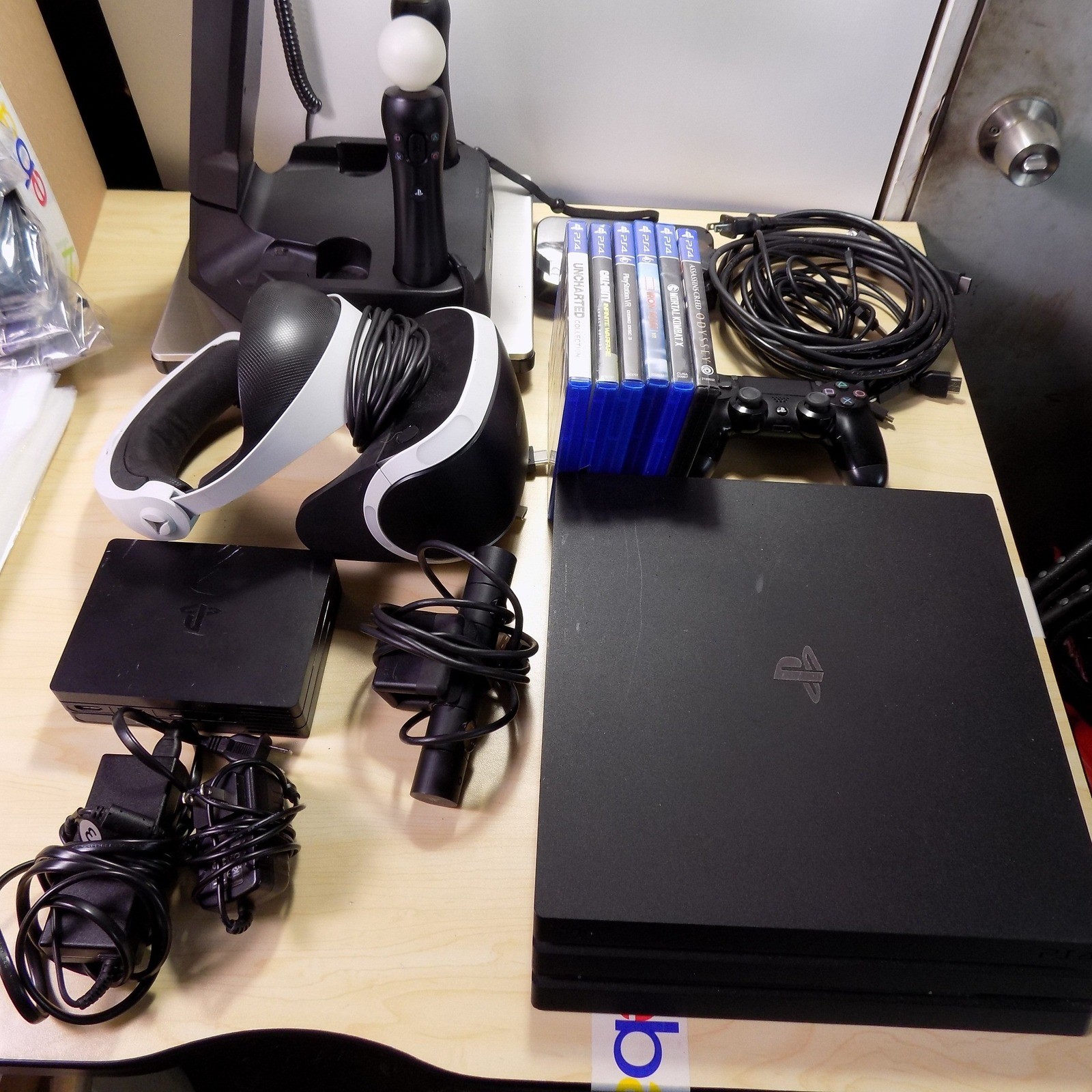 Sony Playstation 4 Pro 1TB Console w/ Playstation VR Headset Bundle Tested