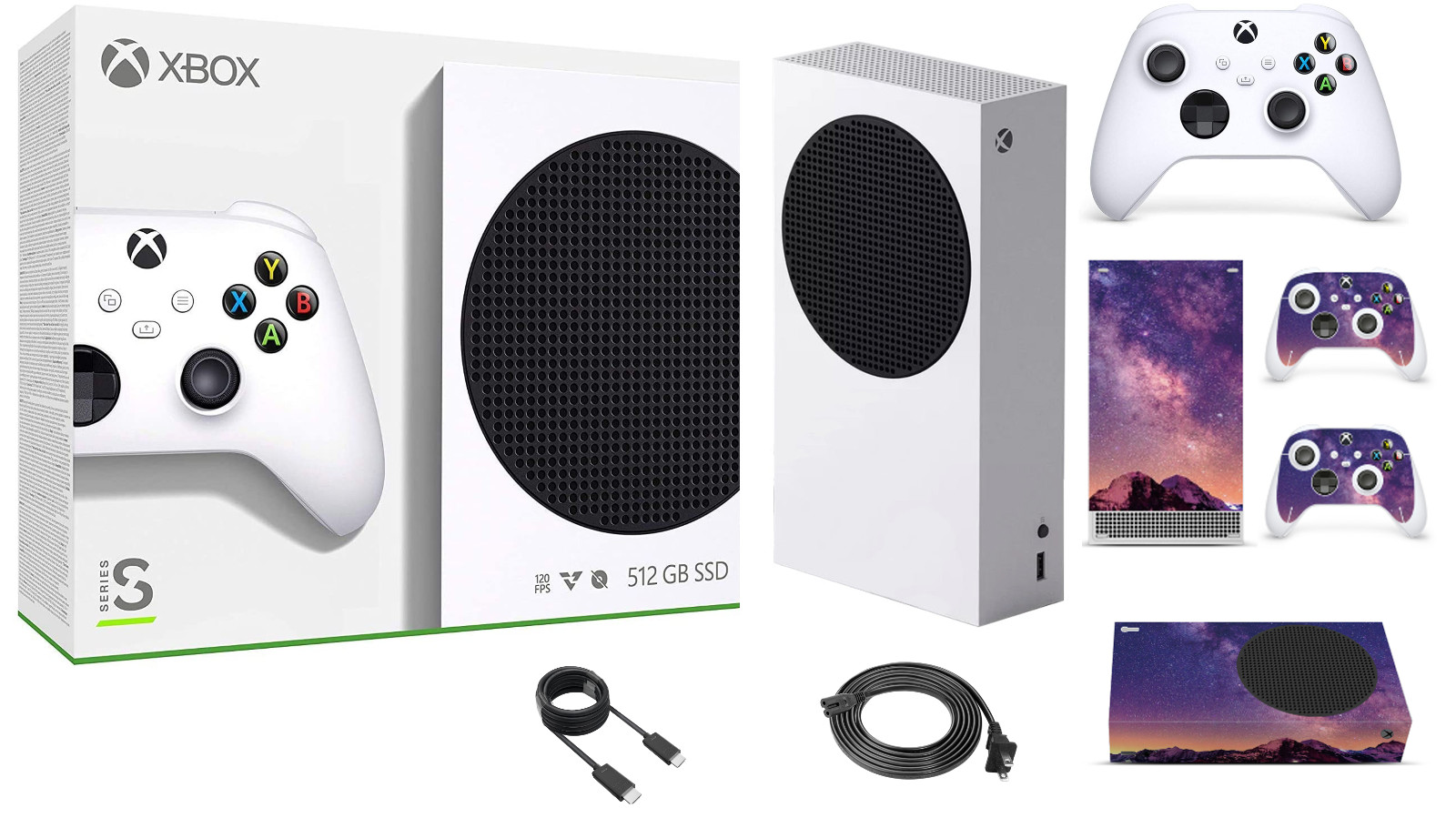 2024 Microsoft Xbox Series S 512GB All-digital Gaming Console + Full Body Skin