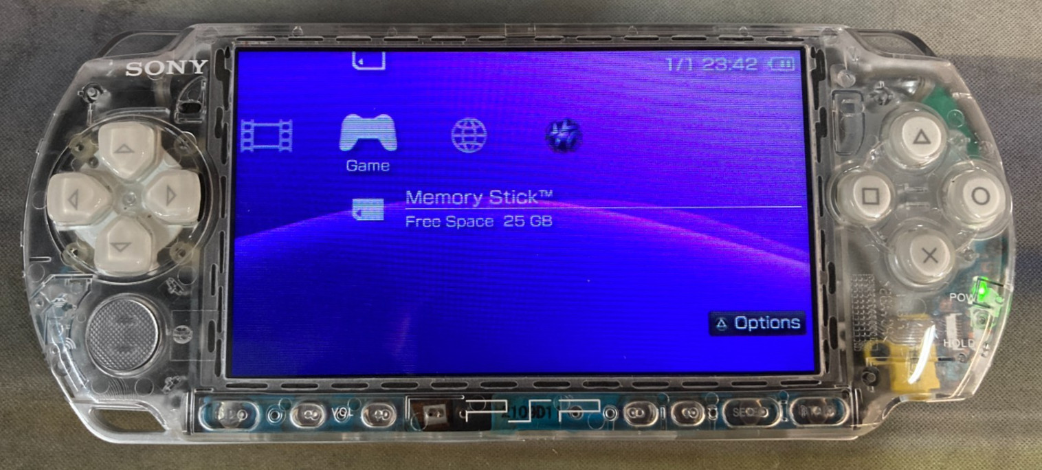 Sony PSP 3000 Clear Console TESTED WORKS