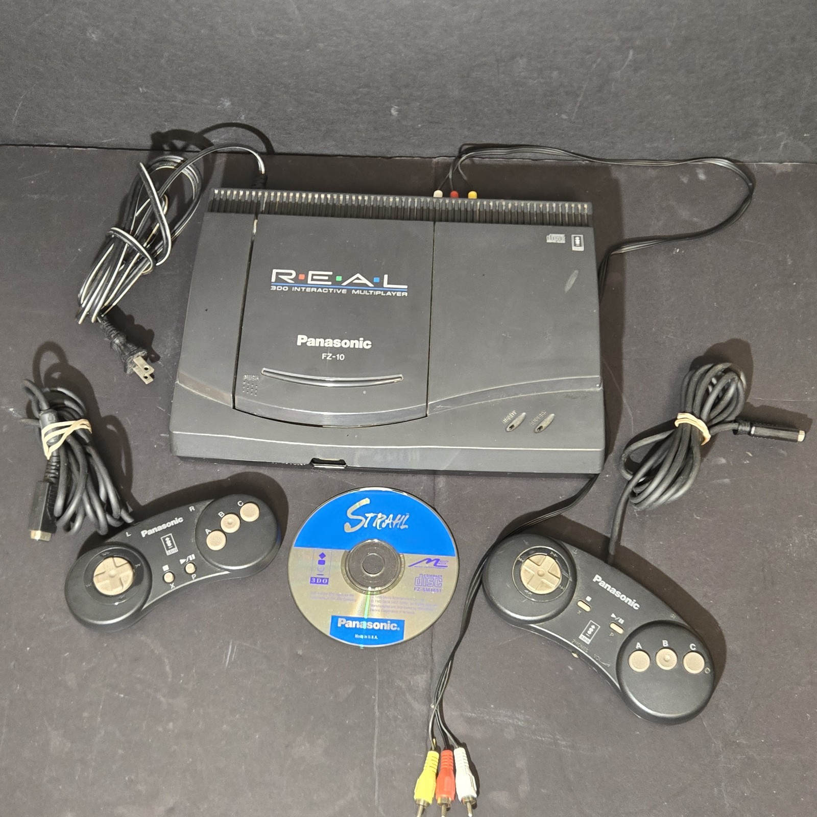 Panasonic 3DO FZ-10 System Console Bundle 2 Controllers + STRAHL Game, Tested Wk