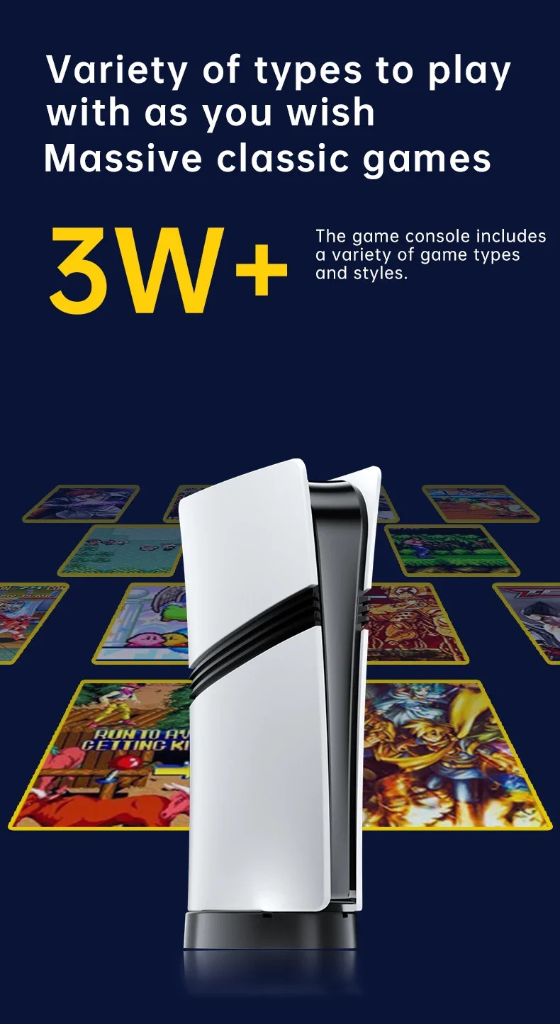 GS5 Pro 2.4GHz Wireless TV Game Console with 30,000+ Built-in Games 64GB