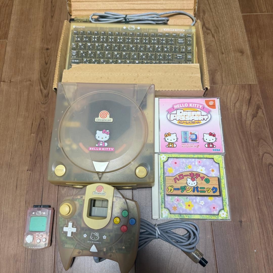 Sega Dreamcast DC Console HELLO KITTY Ver Clear Pink HKT-3000 Tested