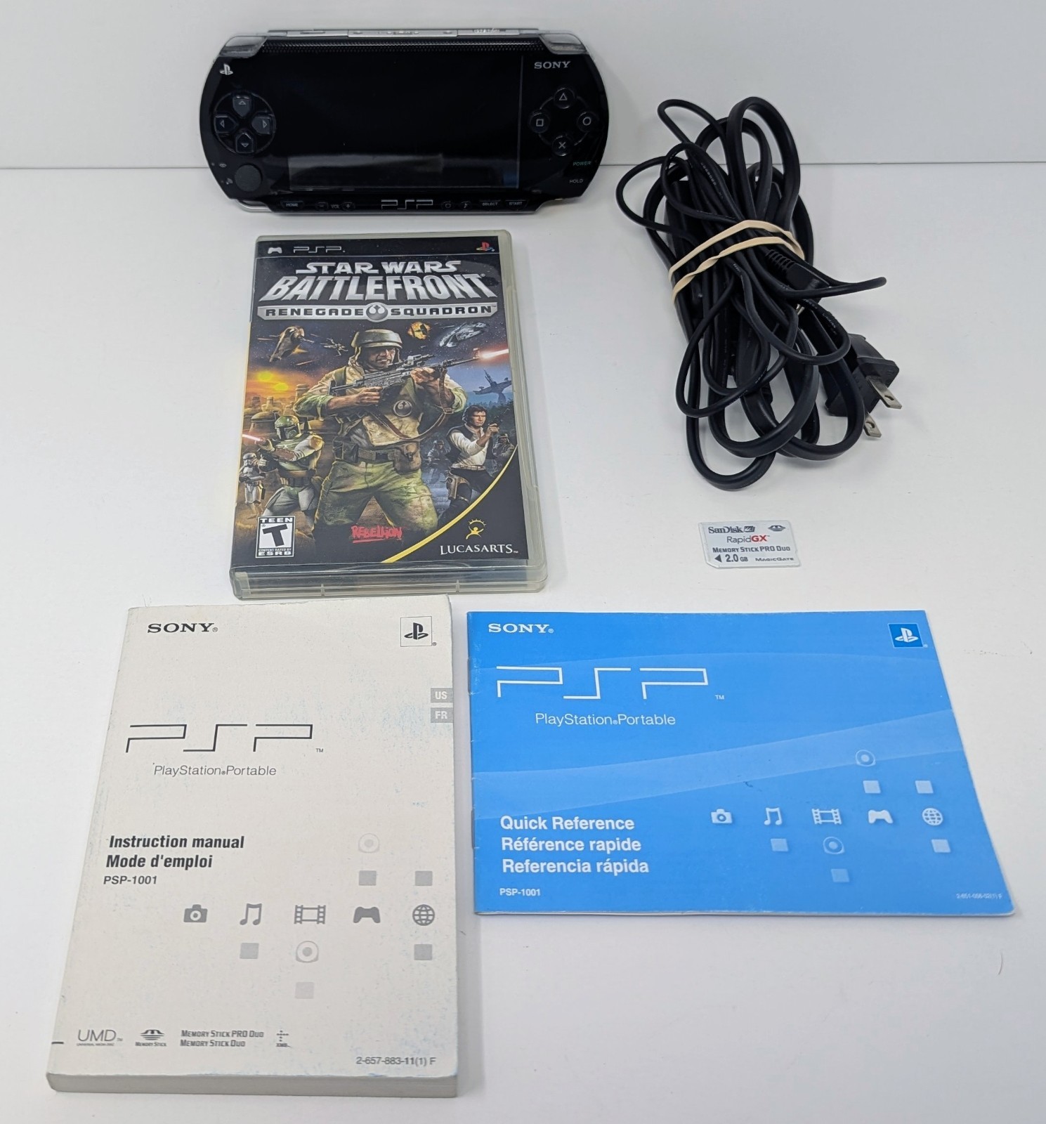 Sony PlayStation Portable PSP 1000 Bundle w/ Charger & Star Wars Battlefront!