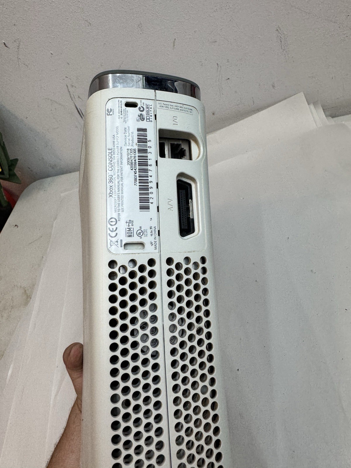 Original Microsoft Xbox 360 White Console Only error code 68