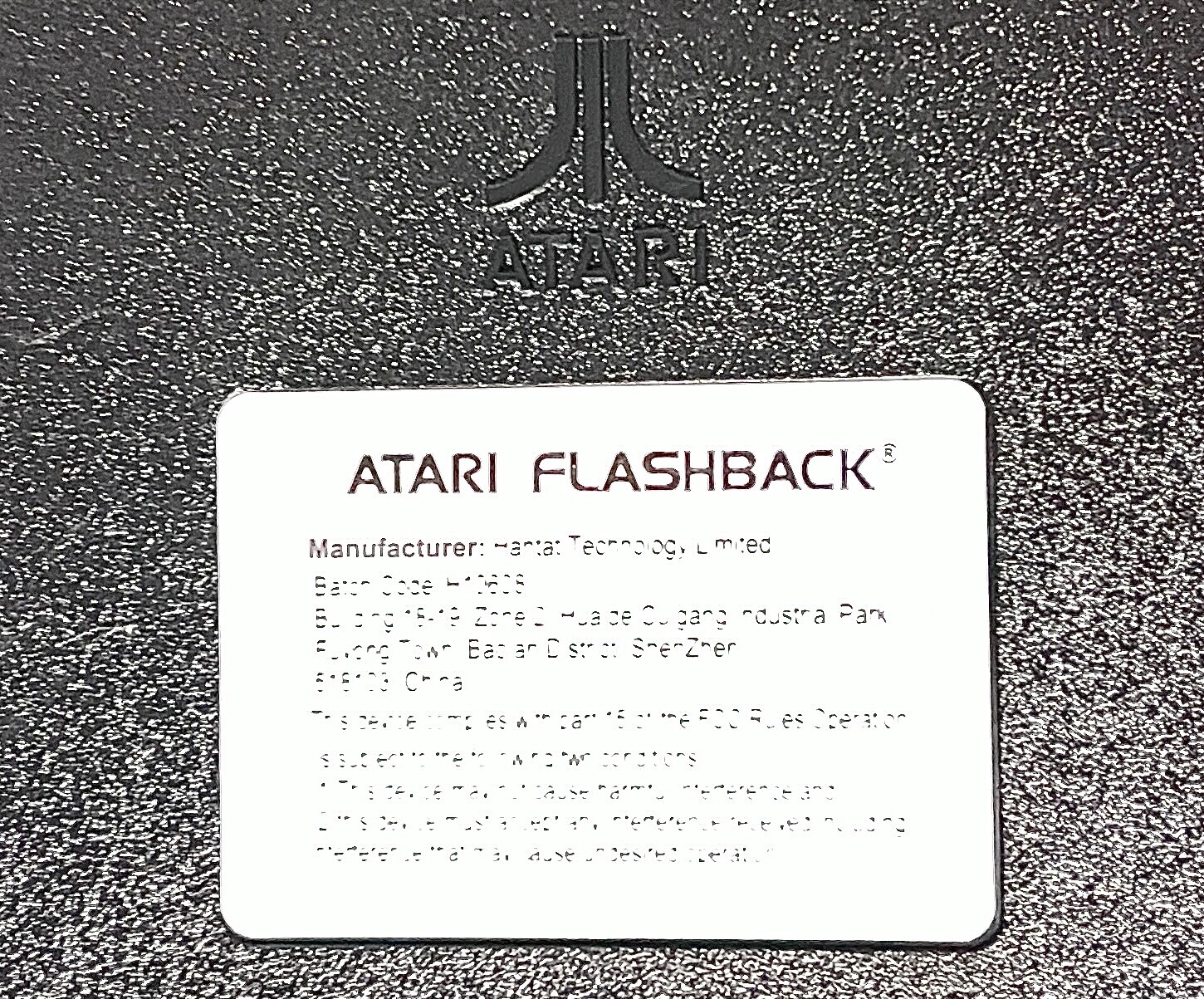 Atari Flashback 8 CLASSIC Black Console H10608 TESTED Made in China 2017