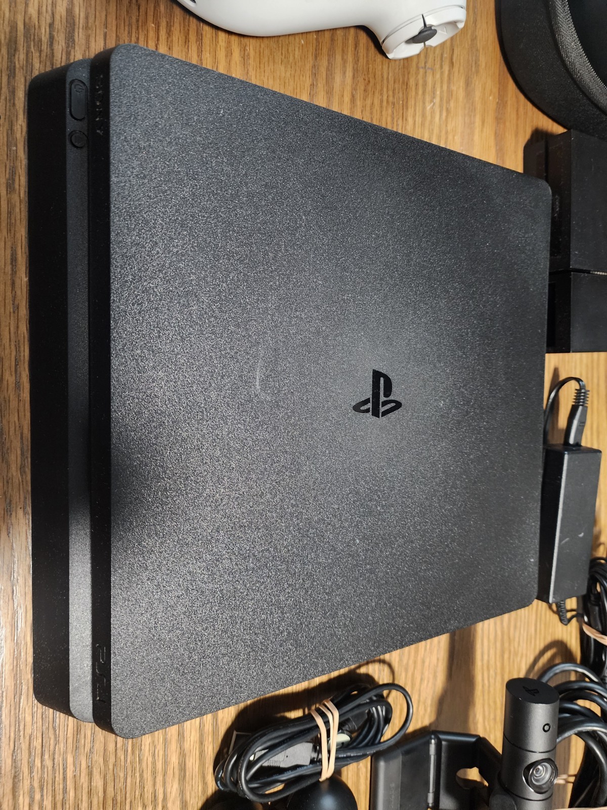 Playstation 4 Slim with VR Headset and Accessories, Including All Cords.