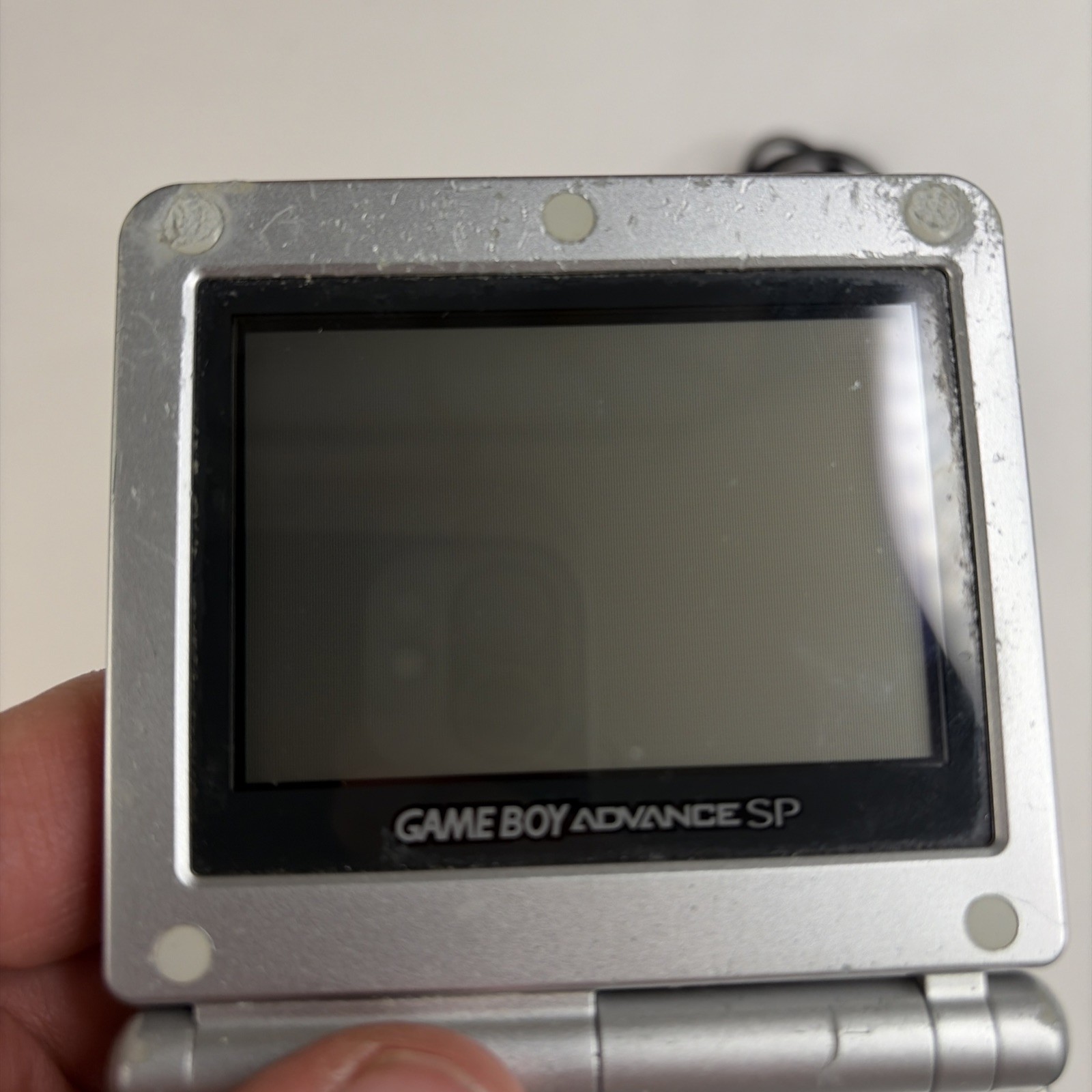 Gameboy Advanced sp GBA Platinum Silver Ags-001 Tested US Model
