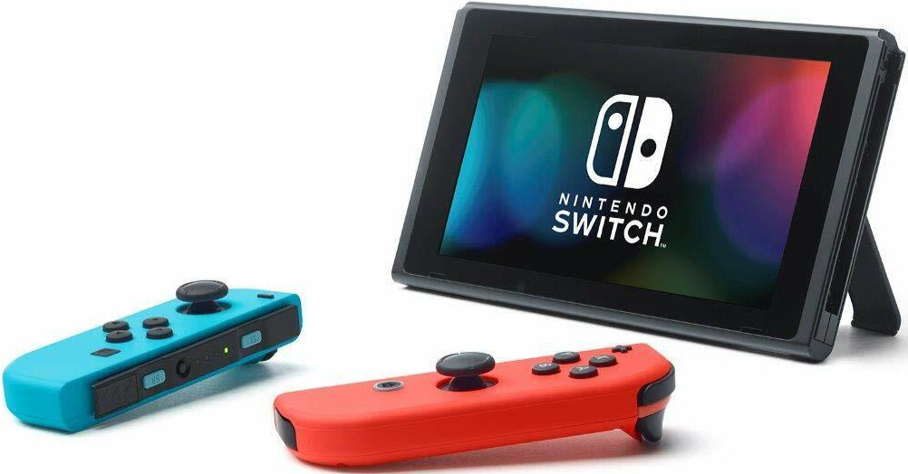 Nintendo Switch wit Neon Blue/Red Joy-Con + Mario Kart 8 Deluxe Full Game Downld
