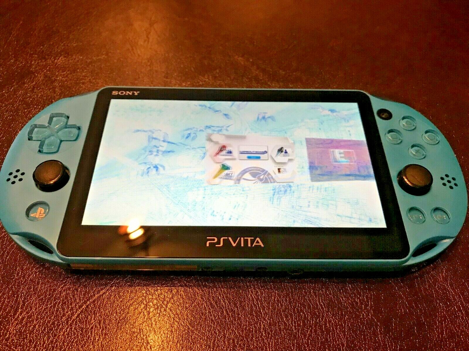 PlayStation PS Vita Wi-Fi Console Aqua Blue PCH-2000ZA23 region free Good