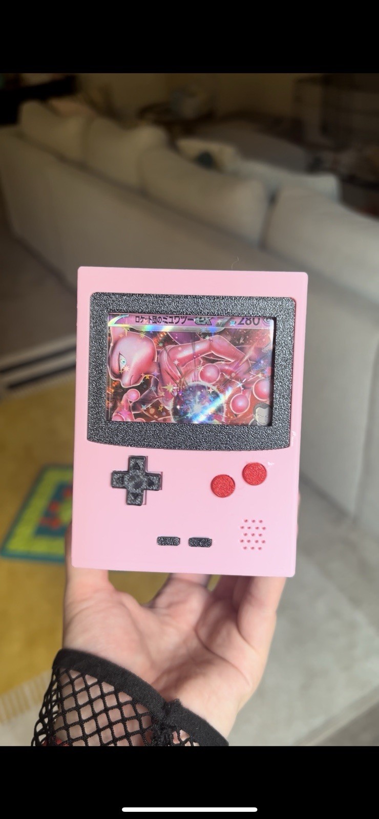 Game Boy inspired deck box pastel pink ￼