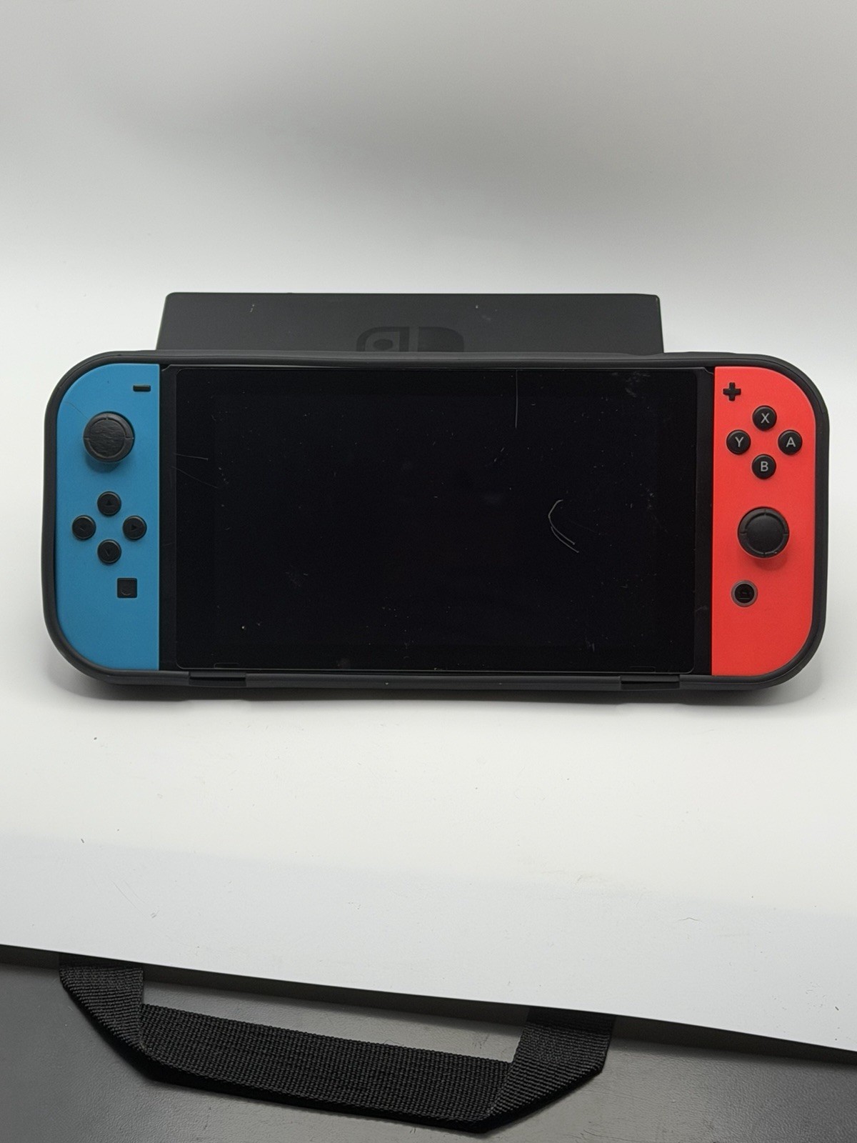 Nintendo Switch Neon Red Blue Console Bundle Dock Case 512GB SD Tested