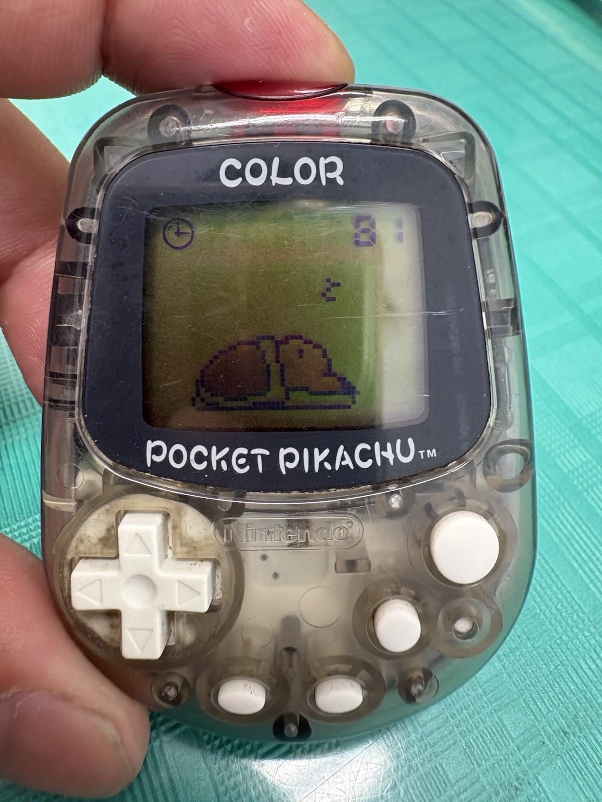 Nintendo Pocket Pikachu Color Clear Version Pedometer Tested Working