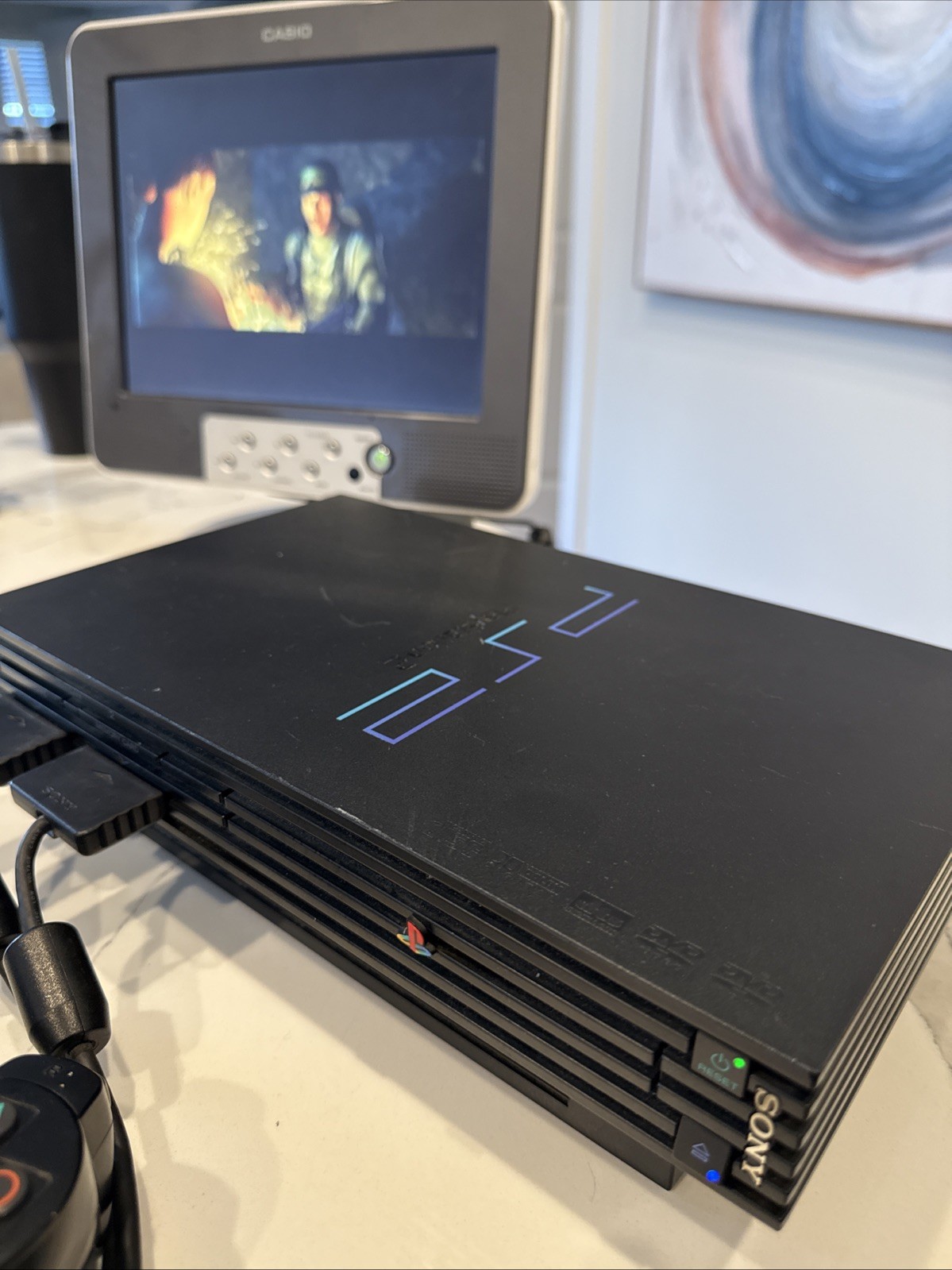 Sony PlayStation 2 Console SCPH-30001 Gaming System/slow Cd Tray Opening (Read).