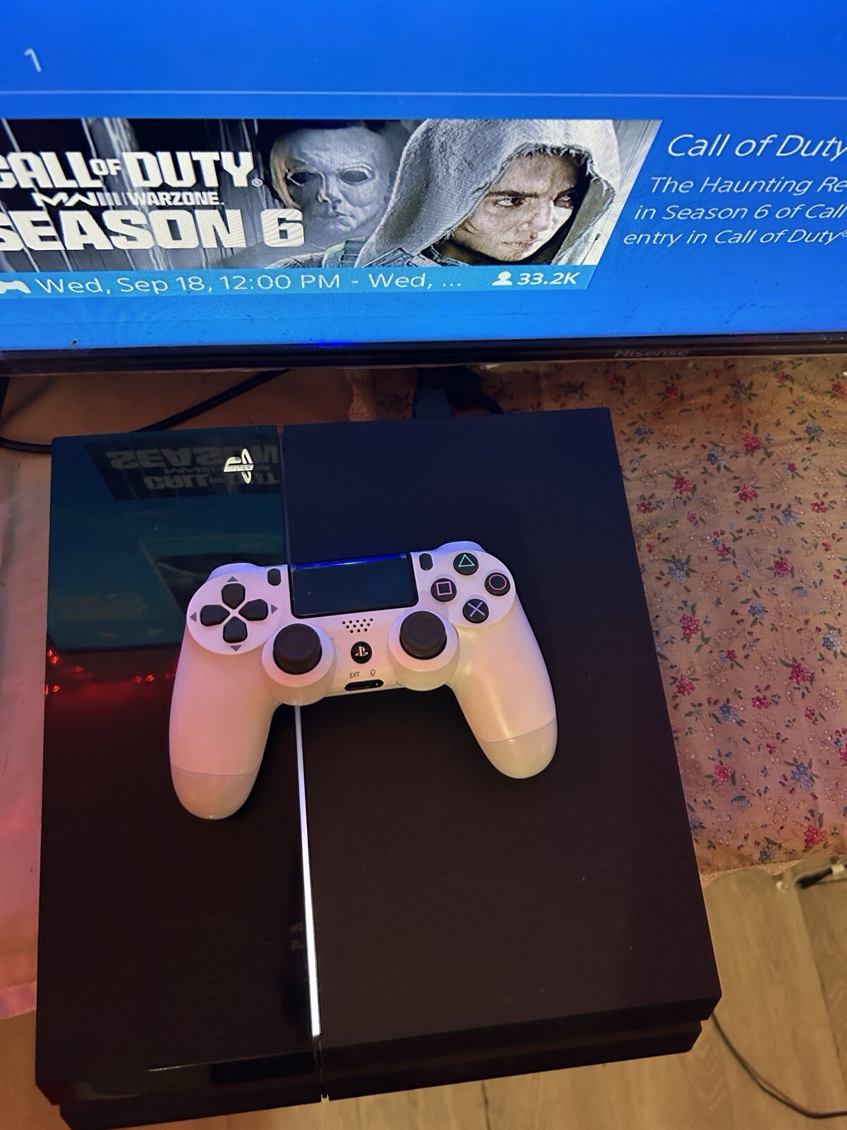 new PS4 got it three months ago comes with the Controller and usb charger/cables