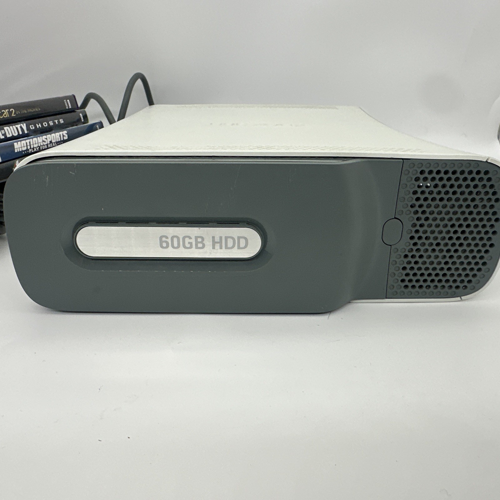 Microsoft Xbox 360 Console White 60 GB HHD Hard Drive Bundle Tested