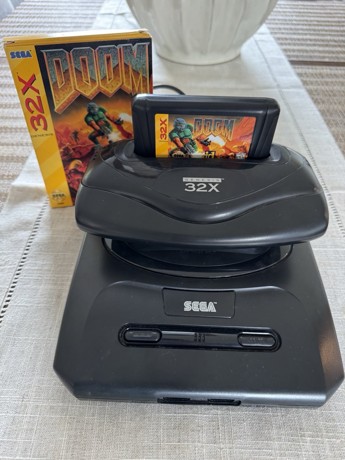 SEGA Genesis Model 2 Console Bundle with 32X Add-On, Doom & Controllers- Tested