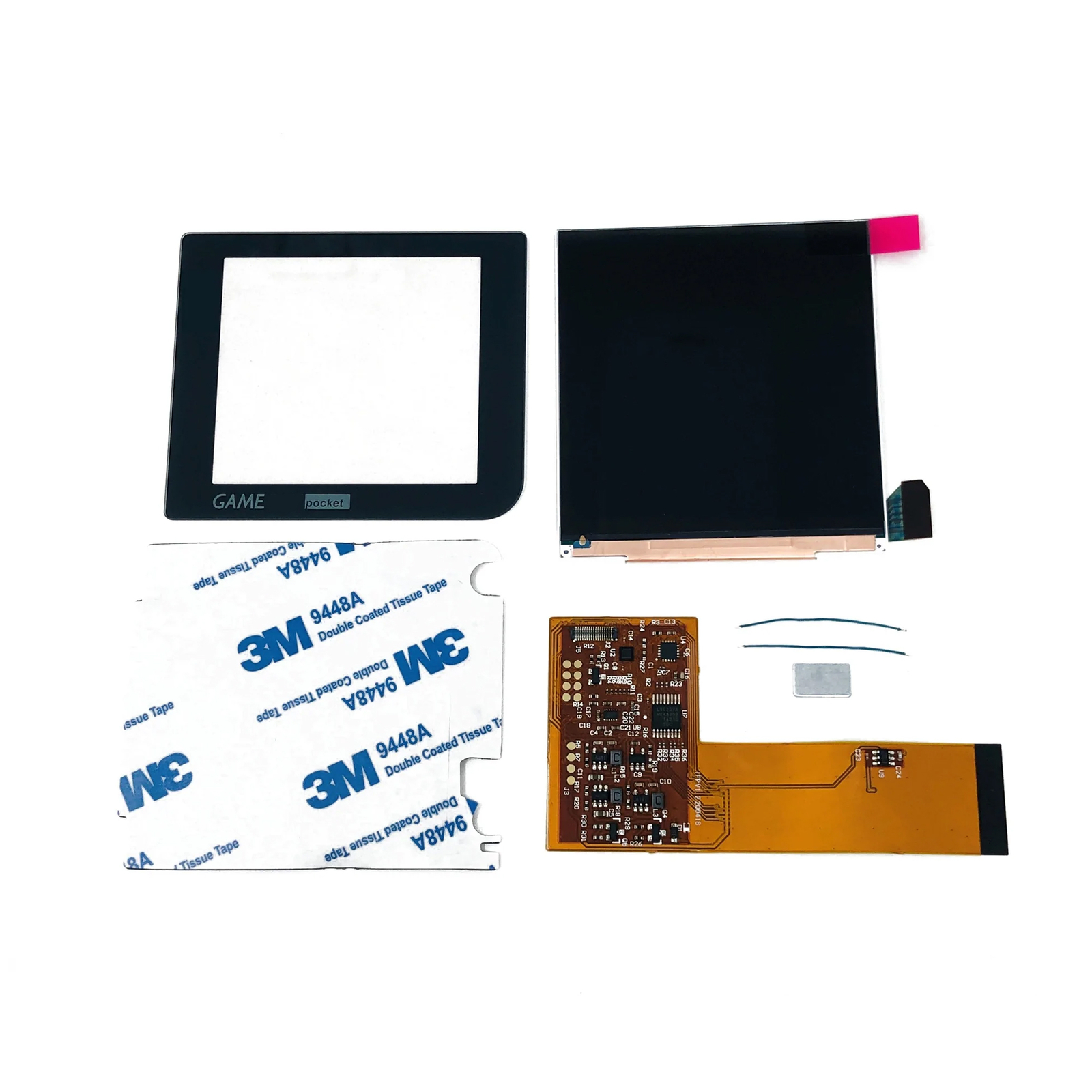 Funnyplaying GBP IPS Game Boy Pocket Backlight Mod No LED Hole