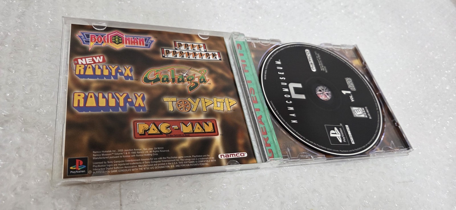 Sony PlayStation 1 PS1 Console Bundle | 2 Controllers | Namco Museum Vol 1