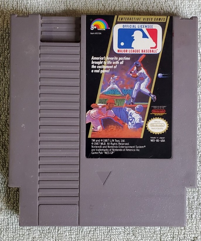 Nintendo Entertainment System 8-Bit Video Game MLB BASEBALL Cartridge Authentic