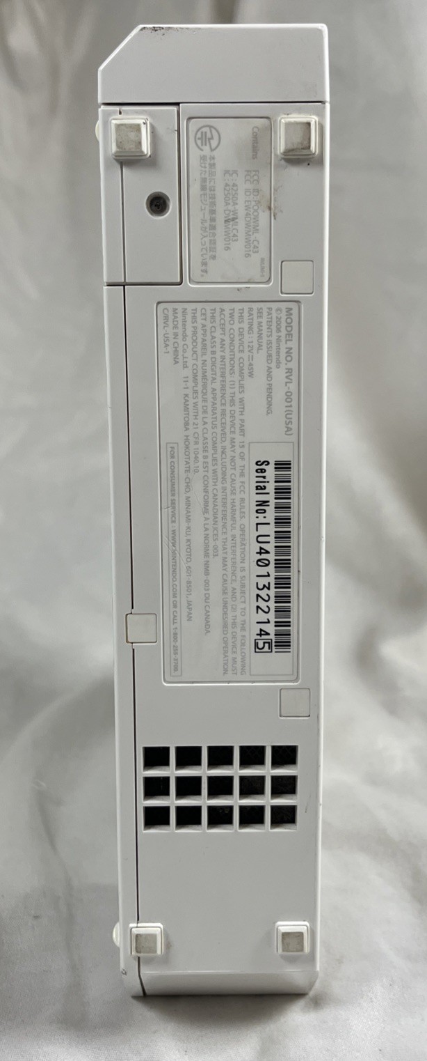 Nintendo Wii System Console Only White RVL-001 GameCube Tested/Working Free S&H