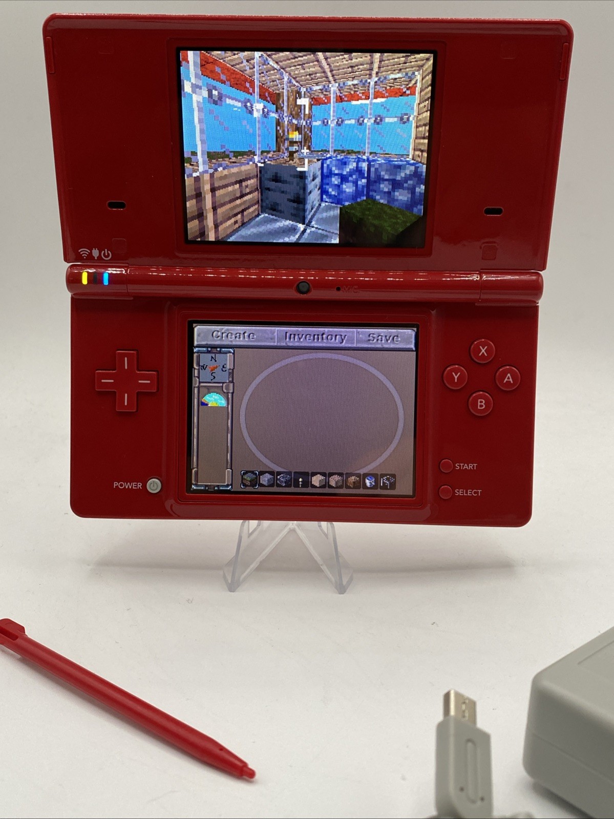 Nintendo DSi Red Console Bundle w/ Charger & 16GB SD Card