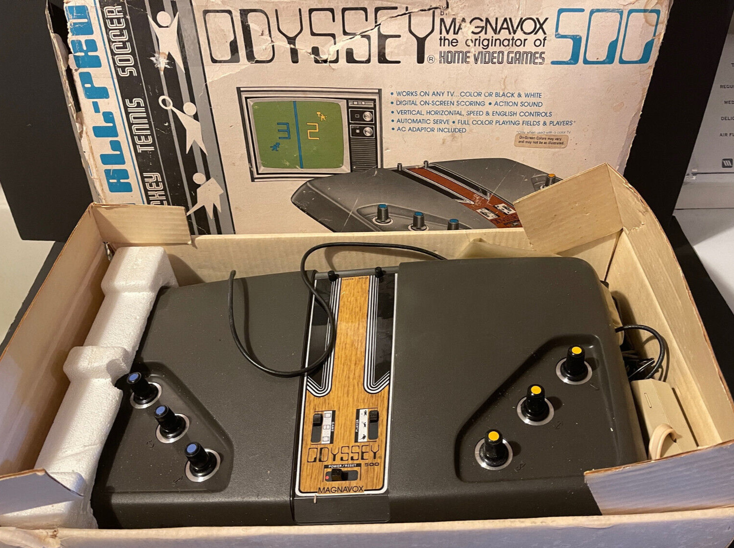 Magnavox Odyssey 500 Vintage! UOS still in box (torn) Many Extras as in Photos!