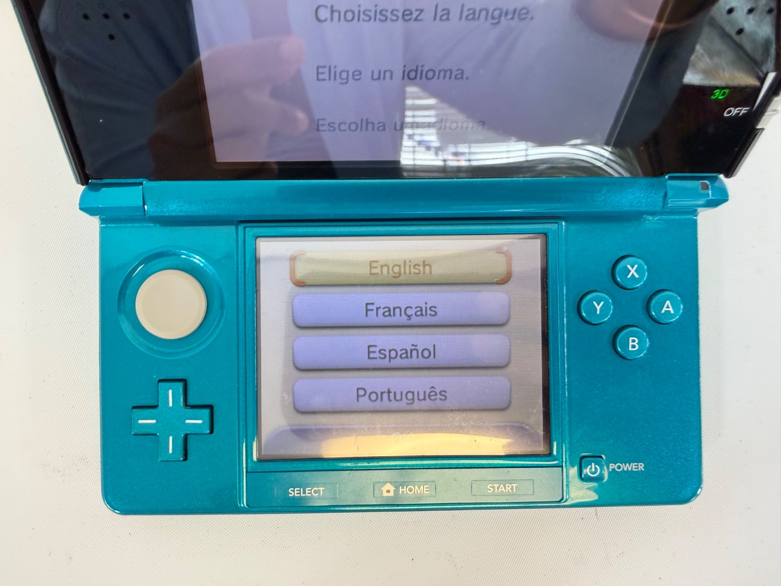 Nintendo 3DS Aqua Blue Handheld Handheld Console System CTR-001 Tested
