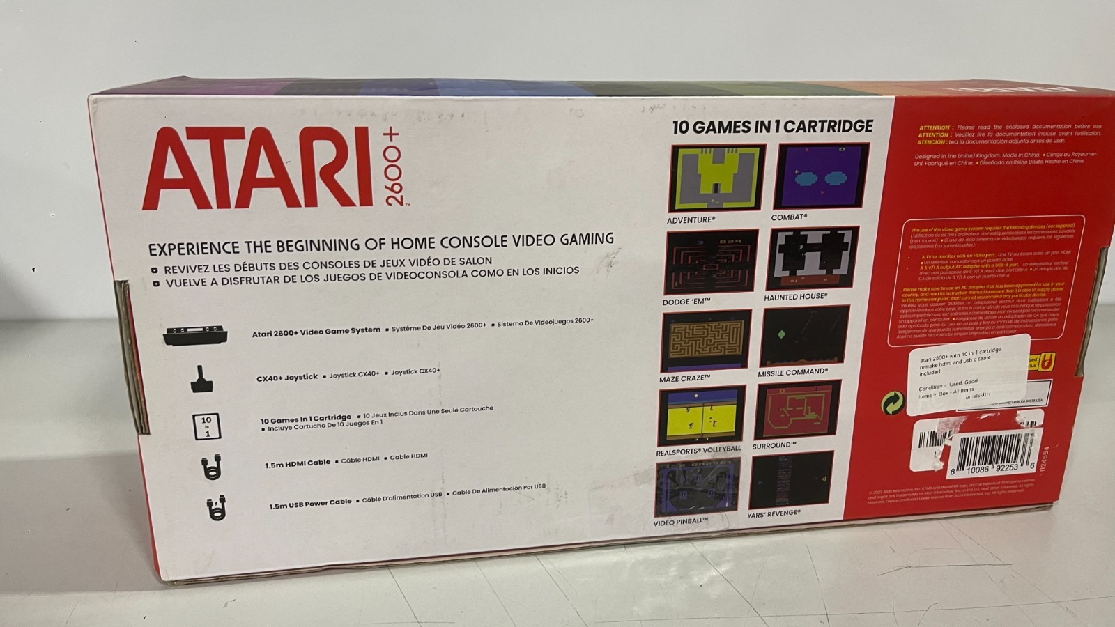 Atari Official 2600+ Console & Joystick – HDMI Output – Includes 10 Games